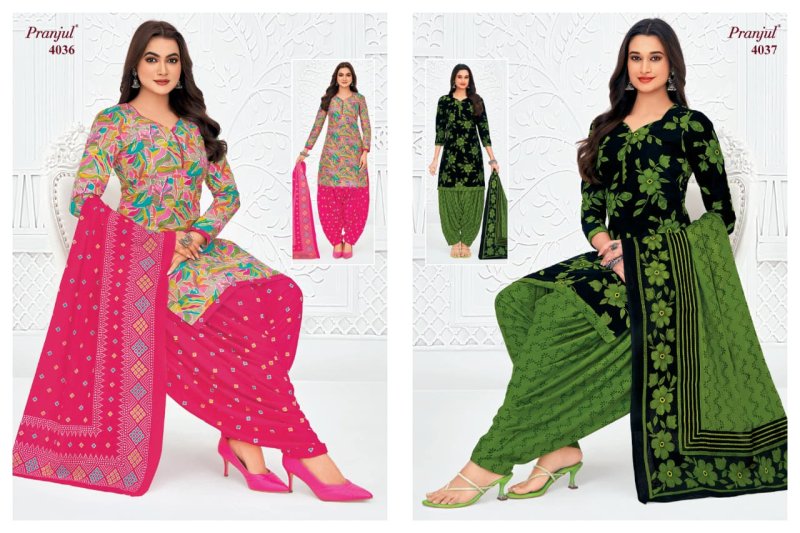 Priyanshi Vol 40 By Pranjul Printed Cotton Dress Material 
